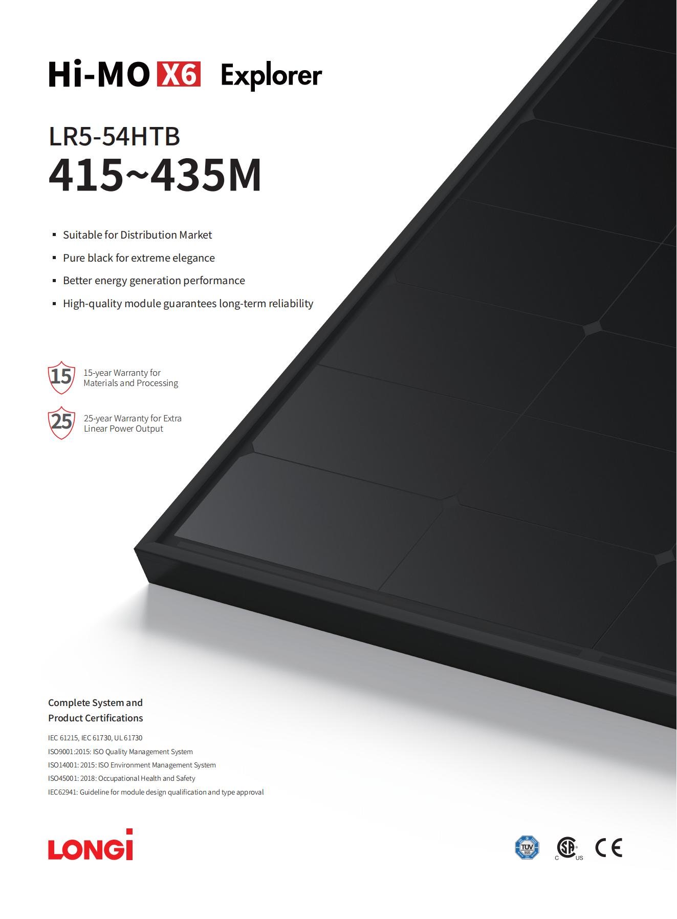 Longi Himo X6 LR5-54HTB 415w, 420w, 425w, 430w, 435w - صورة Longi Himo X6 LR5-54HTB 415w, 420w, 425w, 430w, 435w - صورة 3