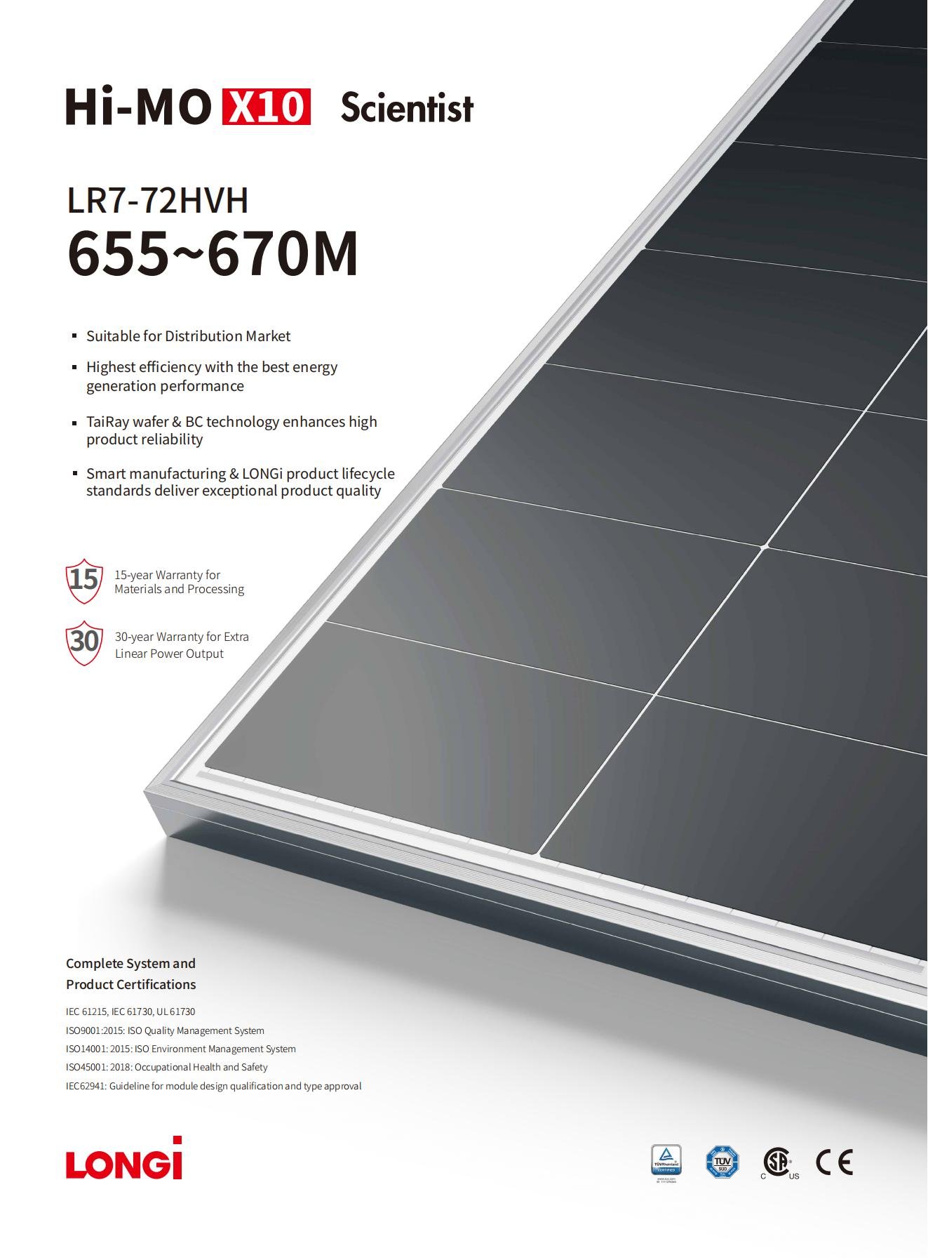 Longi Himo10 LR7-72HVH 655w, 660w,665w,670w - Imagen 3