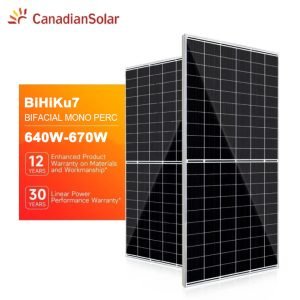 Canadia BiHiKu7 BIFACIAL MONO PERC CS7N-640w,645w,650w,655w,660w,665w 670w