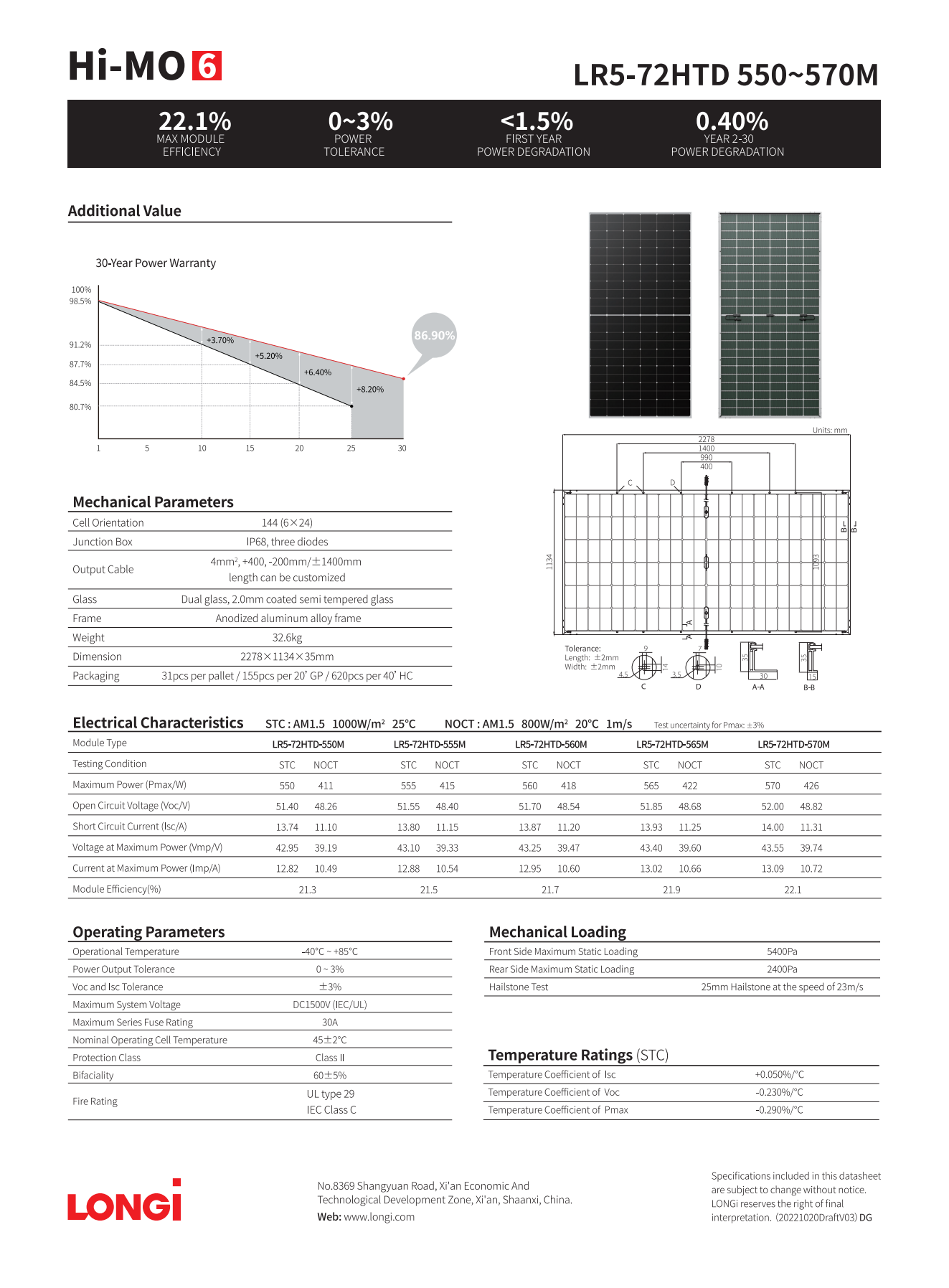 Longi Himo 6 LR5-72HTD 550w,555w, 560w, 565w, 570w - صورة Longi Himo 6 LR5-72HTD 550w,555w, 560w, 565w, 570w - صورة 5