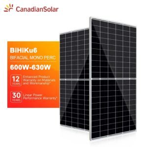 Canadia N-type Bifacial TOPCon Technology TOP BiHiKu6 600W,605W,610W,615W,620W,625W,630w